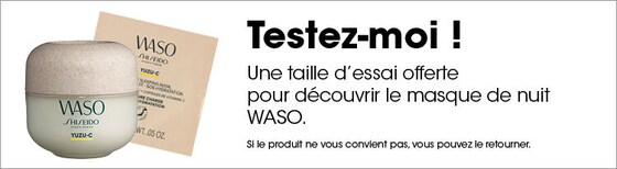 Offre Shiseido : Une taille d'essai offerte pour découvrir le masque de nuit WASO.